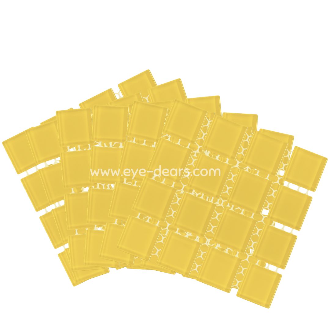 Mosaic Tiles - 10 x Craft Size Sheets of Yellow Summer Sun Glass 23x23mm