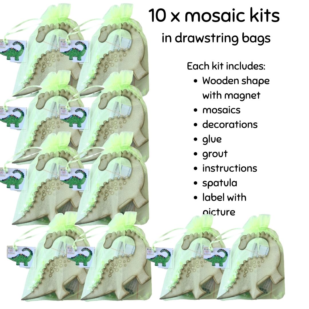 Mosaic Craft Kit with Magnet - Brontosaurus Green  (Medium)