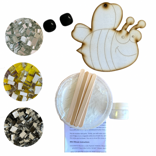 Single - Mosaic Craft Kit with Magnet - Bee (Small)