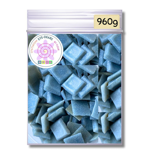 Mosaic Tiles Rustic Whole Smokey Blue 960g (Small tiles for crafting)