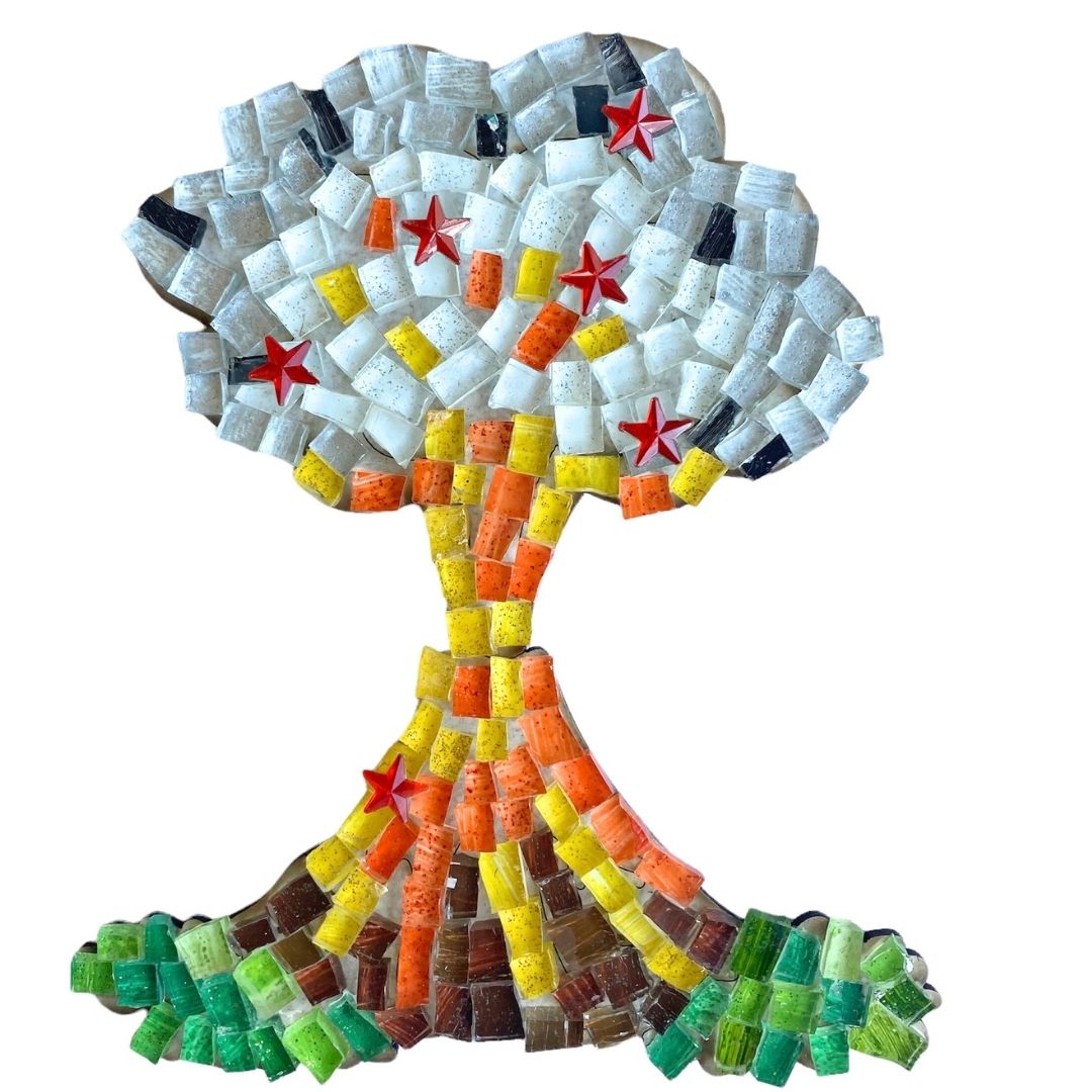 Single - Mosaic Craft Kit with Magnet -Volcano (Medium)