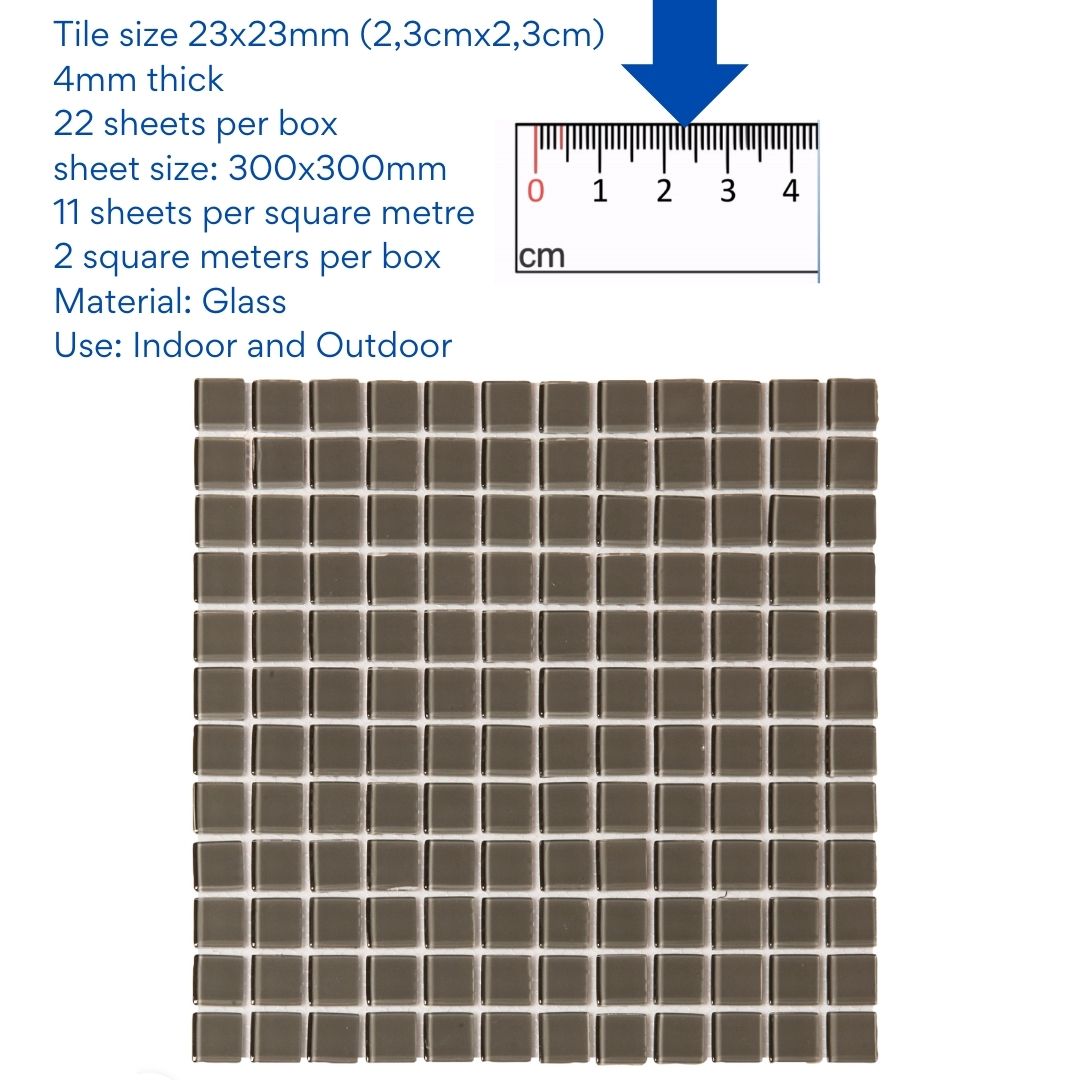 Decor Tiles - Dove Grey 23x23mm