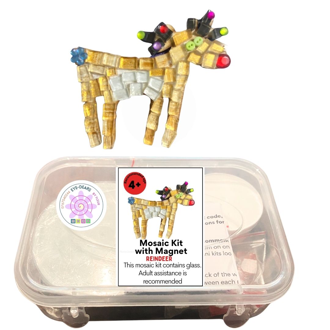 Single - Mosaic Craft Kit with Magnet - Reindeer  (Small)