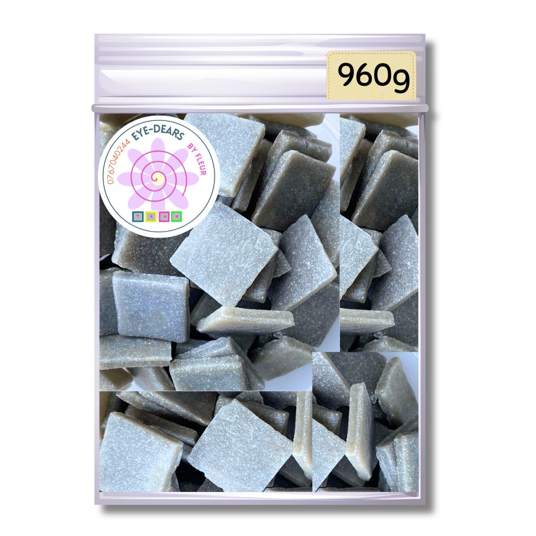 Mosaic Tiles Whole Rustic Mid-Grey 960g (small tiles for crafting)