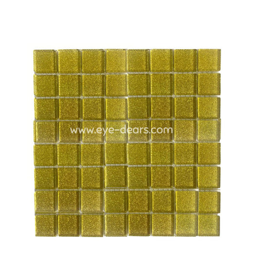 Mosaic Tiles- Summer Sun Gold Glitter (10x10mm)