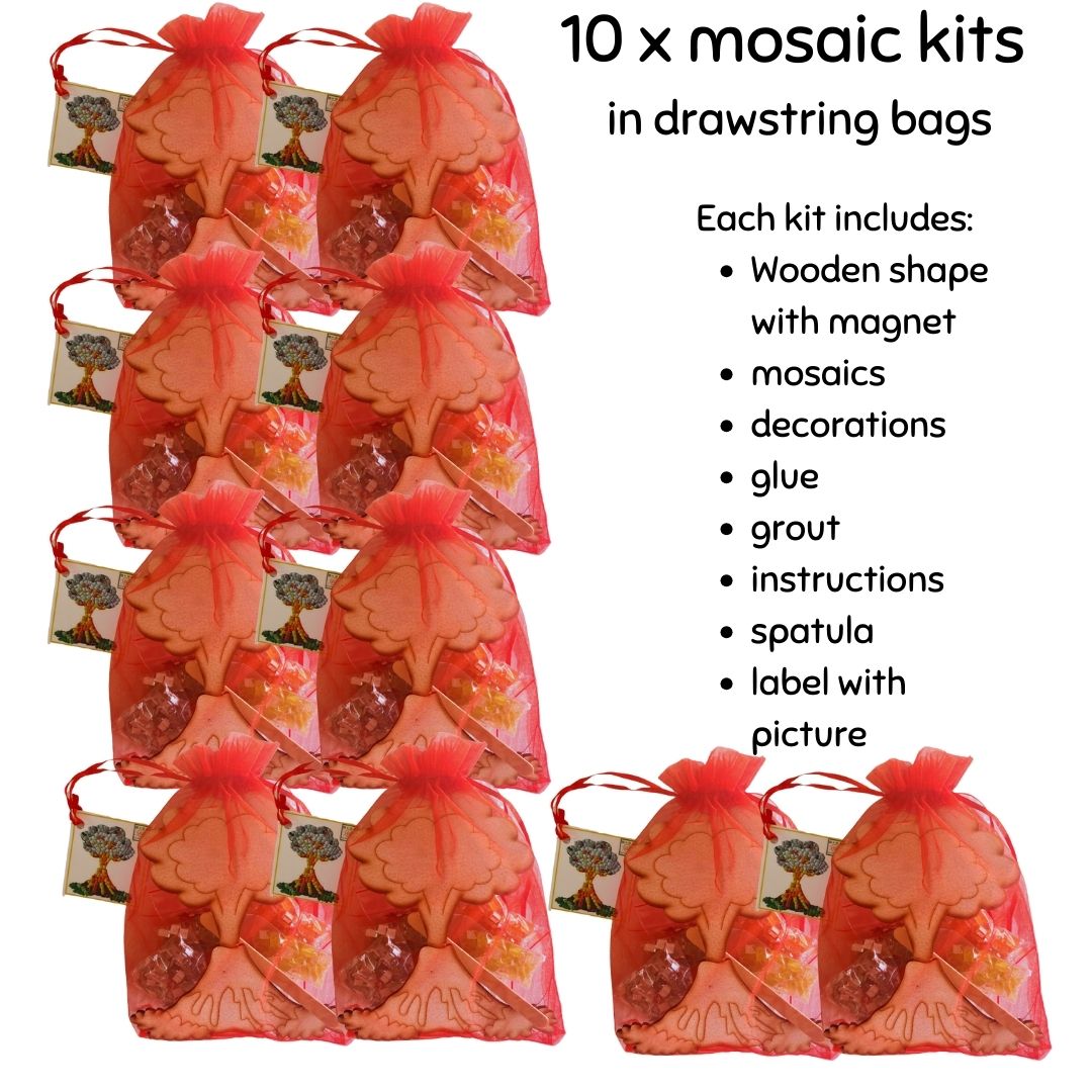 Mosaic Craft Kit with Magnet - Volcano (Medium)