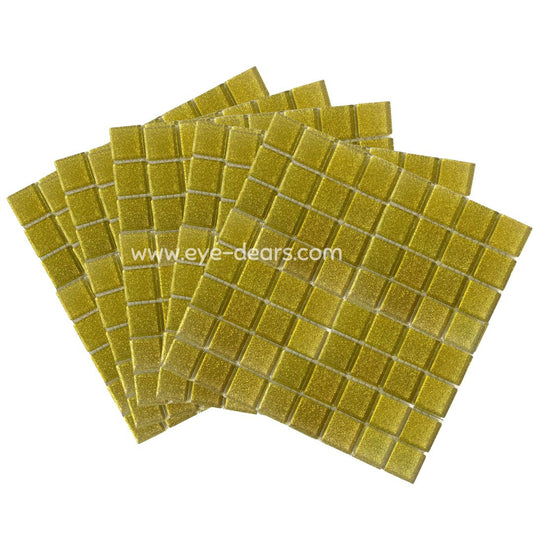 Mosaic Tiles - 10 x sheets of Summer Sun Gold Glitter (10x10mm)