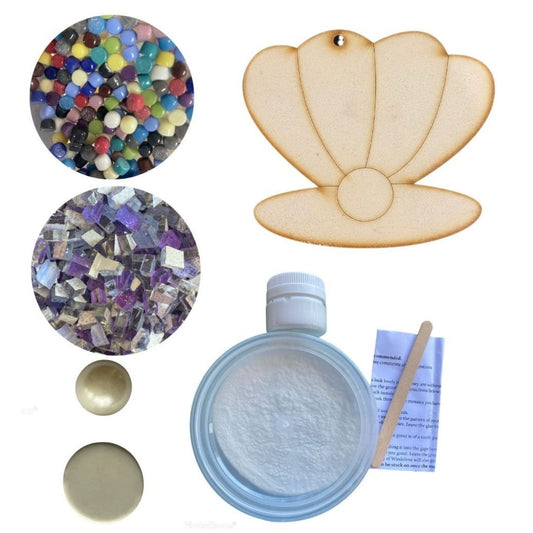 Single - Mosaic Craft Kit with Magnet - Shell (Medium)