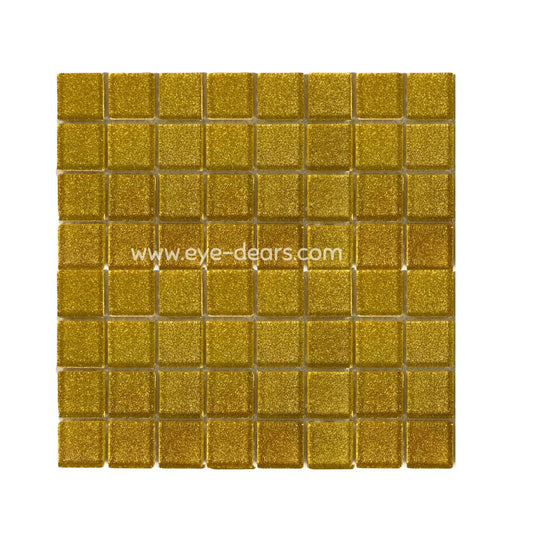 Mosaic Tiles- Sunflower Gold Glitter (10x10mm)