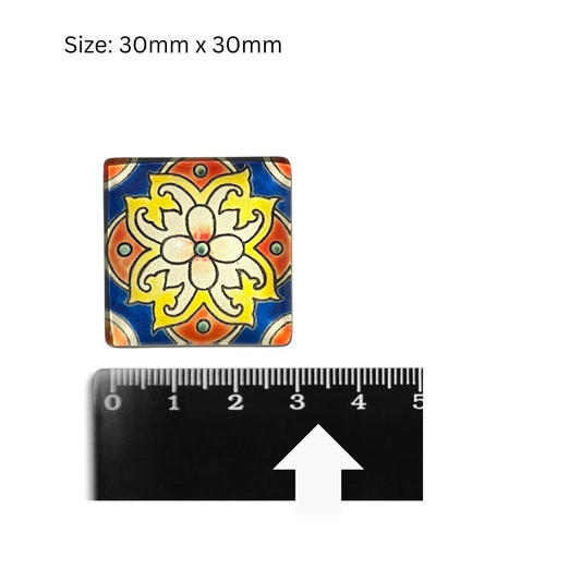 Glass Domed Insert U (30x30mm)