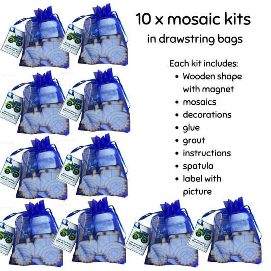 Bulk - Mosaic Craft Kit with Magnet- Tractor (Small)