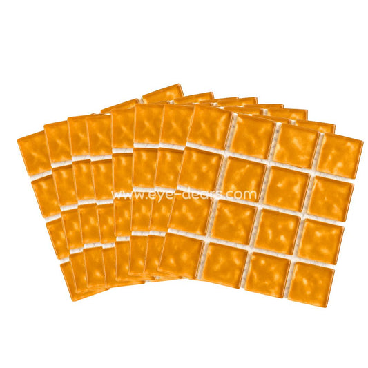 Mosaic Tiles - 10 x sheets of Gold Metallic Ripple 23x23mm
