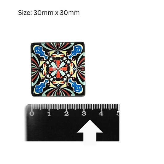 Glass Domed Insert V (30x30mm)