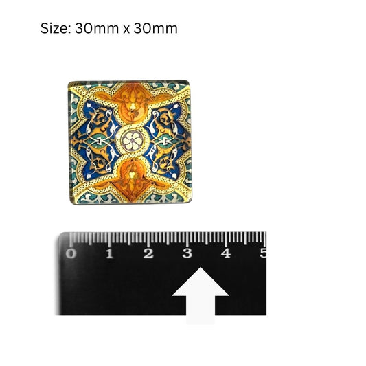 Glass Domed Insert P (30x30mm)