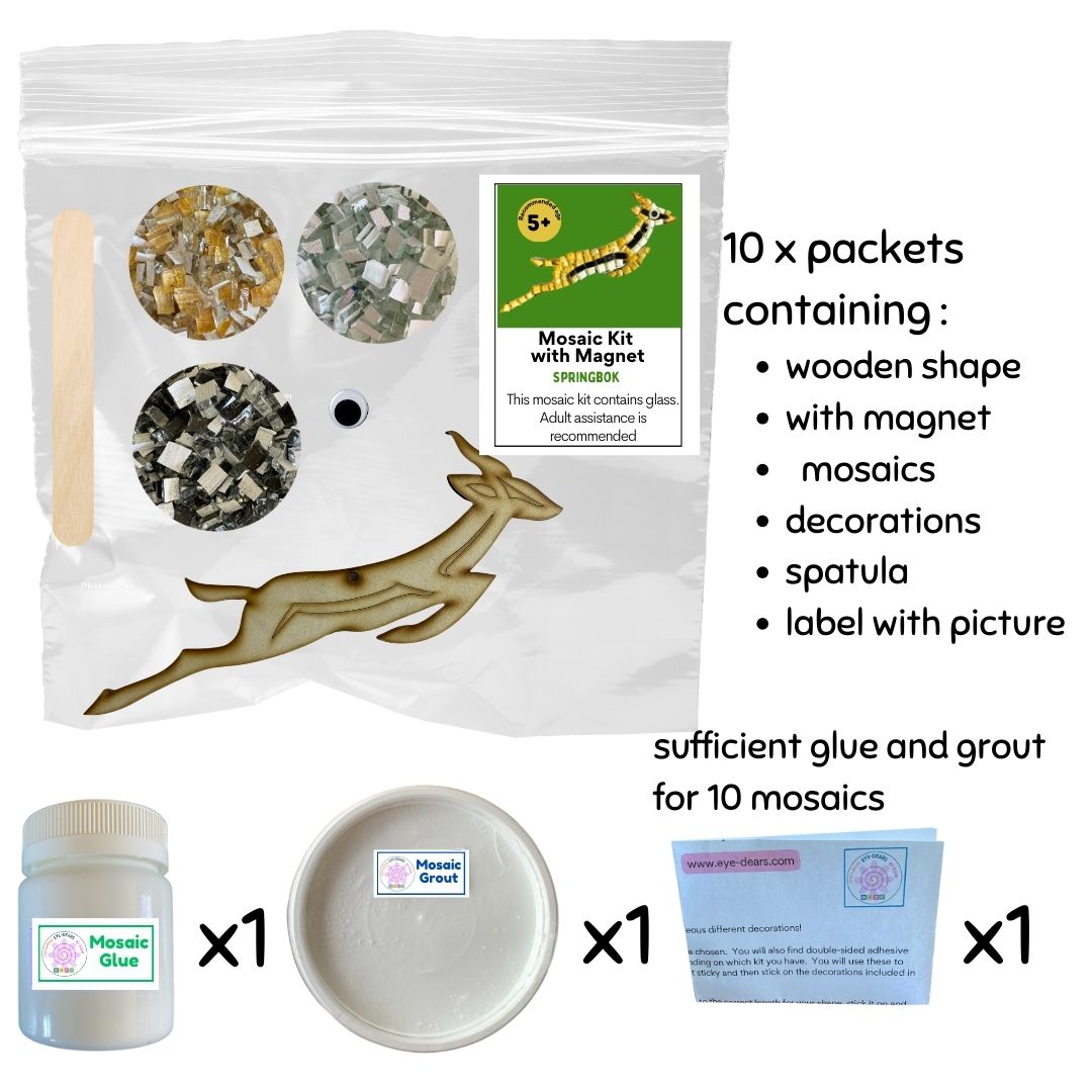 Mosaic Craft Kit with Magnet- Springbok (Small)