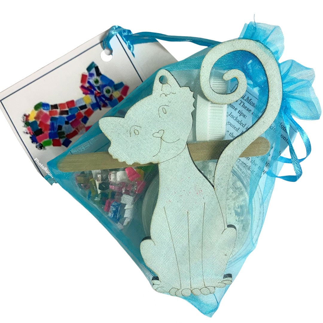 Single - Mosaic Craft Kit with Magnet - Cat (Small)