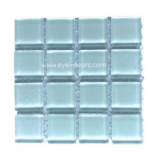 Mosaic Tiles -  Single Sheet White Glass 23x23mm