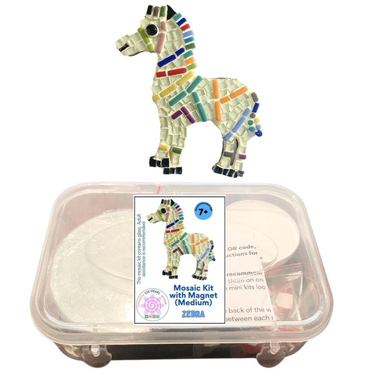 Single - Mosaic Craft Kit with Magnet - Zebra (Medium)