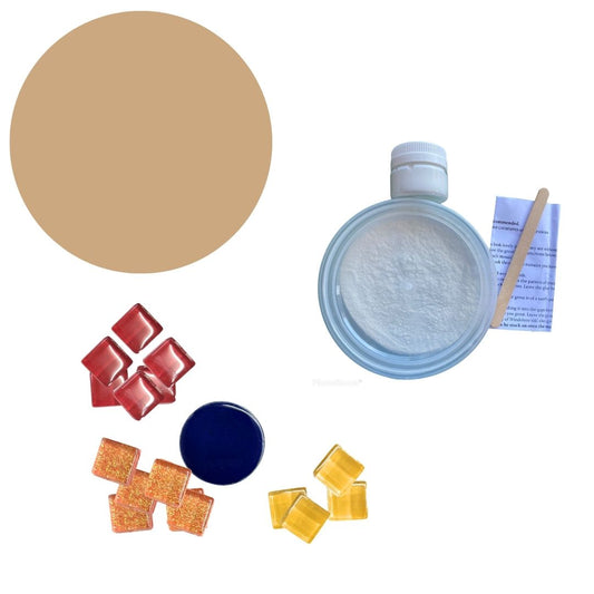 Bulk - Mosaic Craft Kit - Coaster Orange, Red, Yellow (No Magnet) (Small)