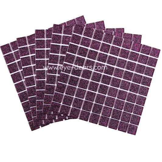 Mosaic Tiles - 10 x sheets of Purple Glitter (10x10mm)