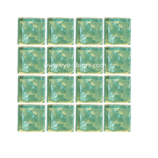Mosaic Tiles - Single Sheet Sea Green Metallic Ripple 23x23mm