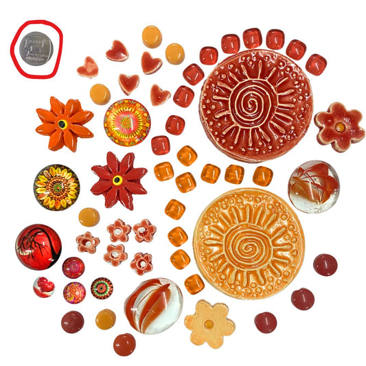 Craft/Mosaic Insert Collection - Red and Orange