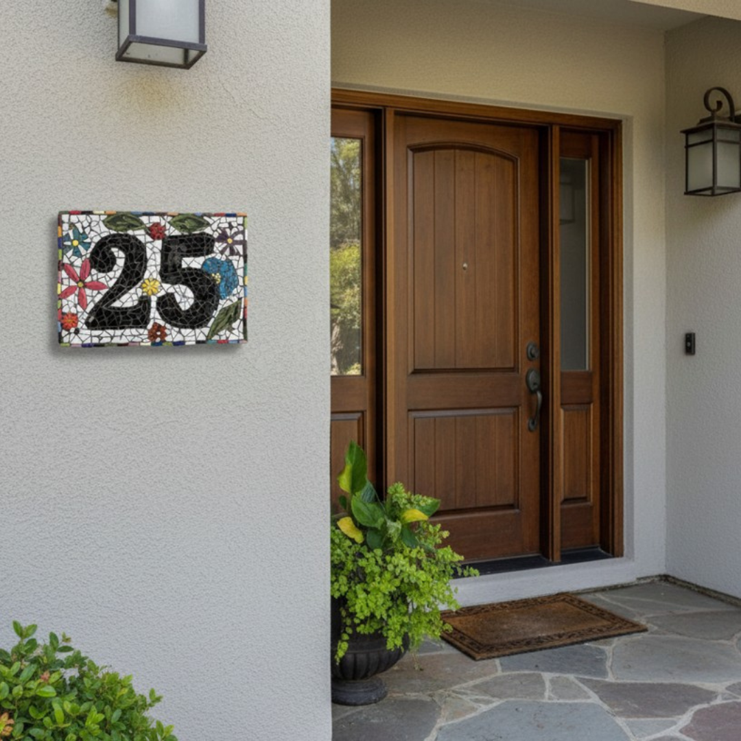 Mosaic Craft Kit for Adults - Mosaic House Number Kit