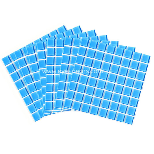 Mosaic Tiles - 10 x sheets of Baby Blue Glass 10x10mm