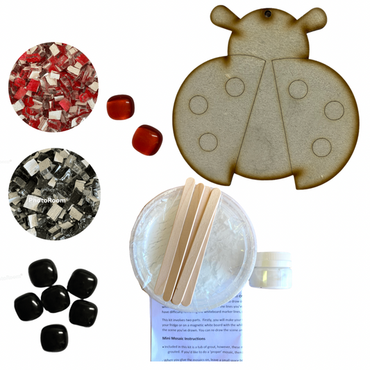 Bulk -Mosaic Craft Kit with Magnet- Ladybird (Small)