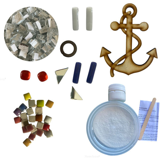 Bulk - Mosaic Craft Kit with Magnet - Anchor (Small)