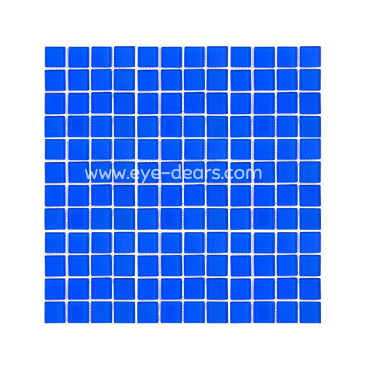Decor Tiles - Azure Blue Glass 23x23mm