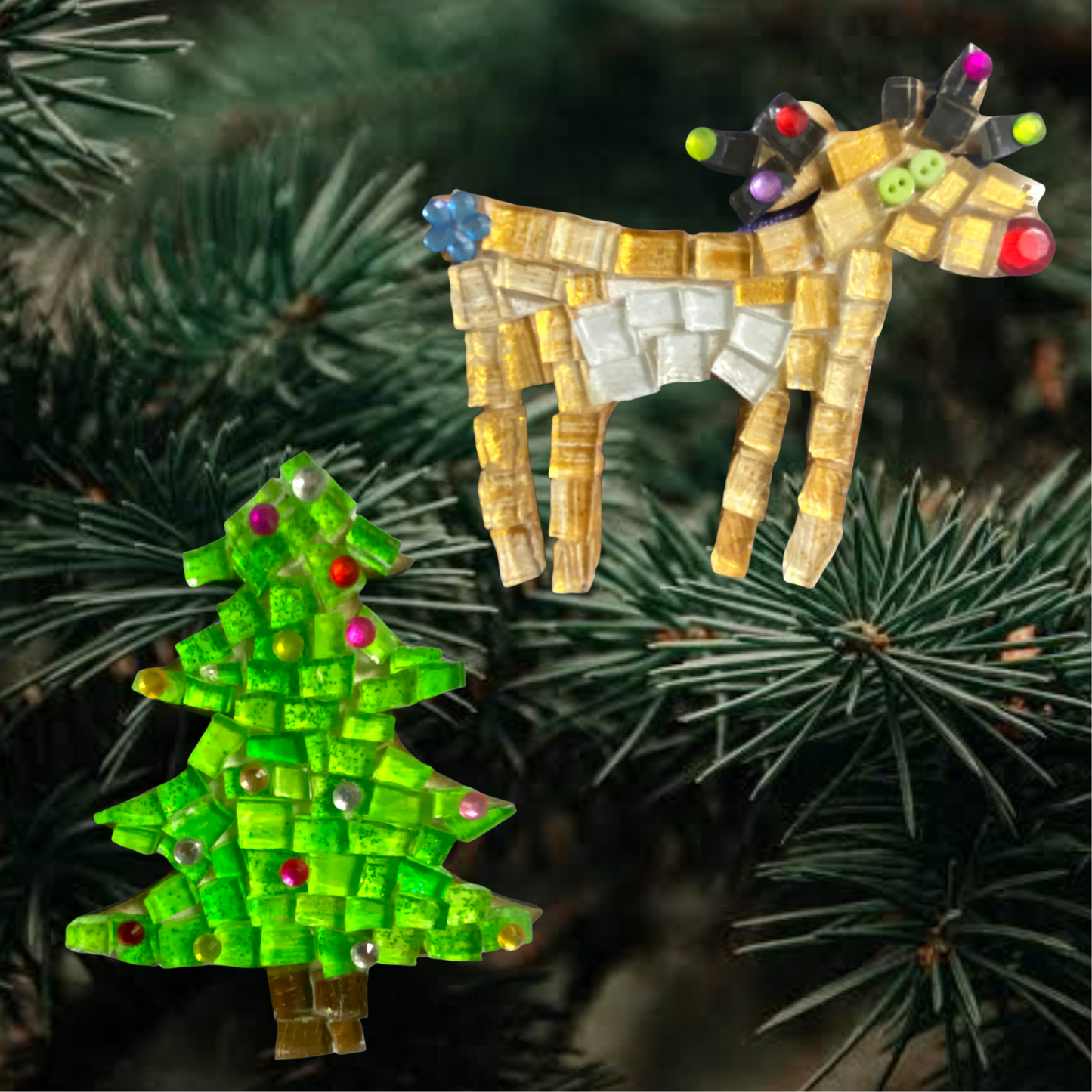 Single - Mosaic Craft Kit with Magnet - Reindeer  (Small)