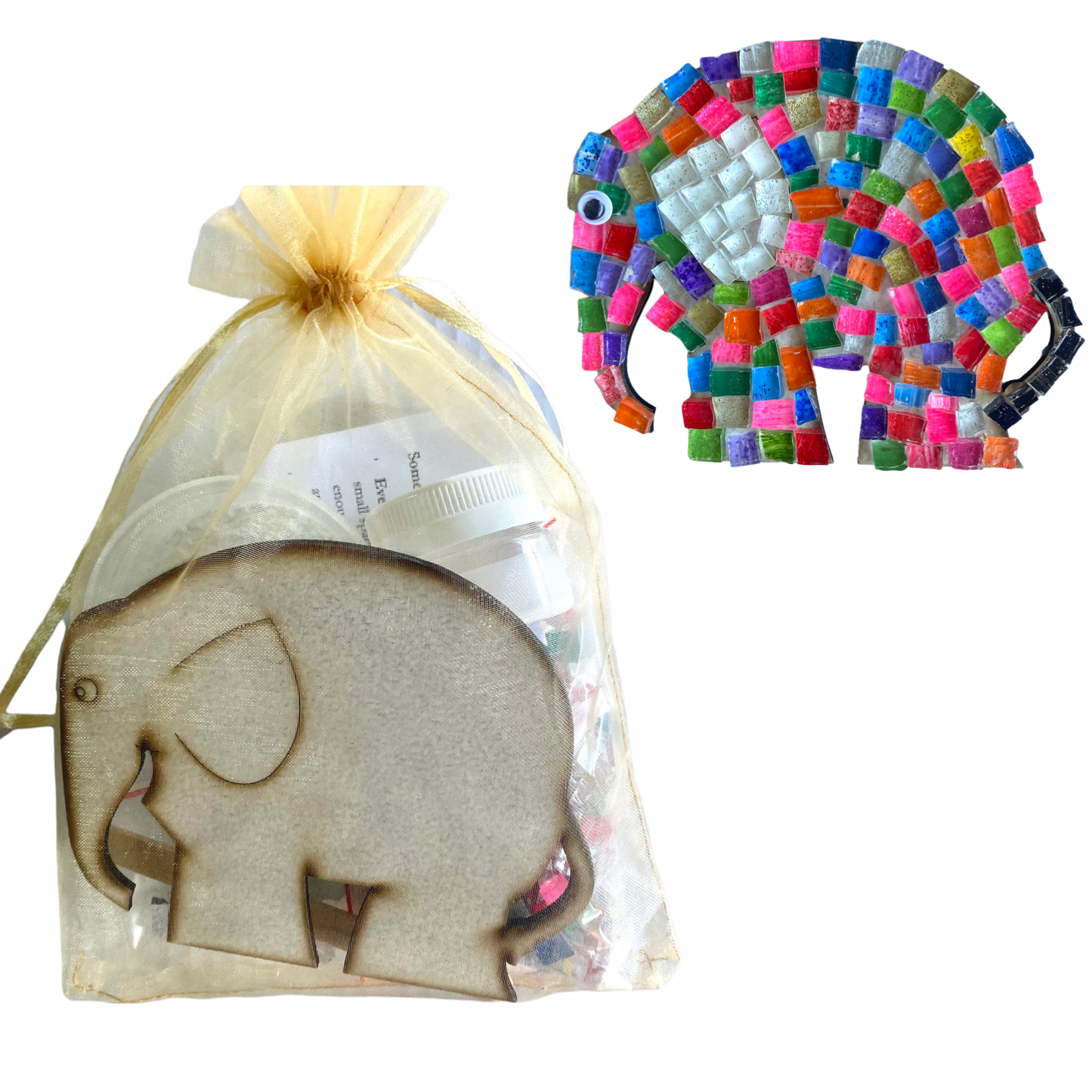 Single - Mosaic Craft Kit with Magnet - Elephant (Medium)