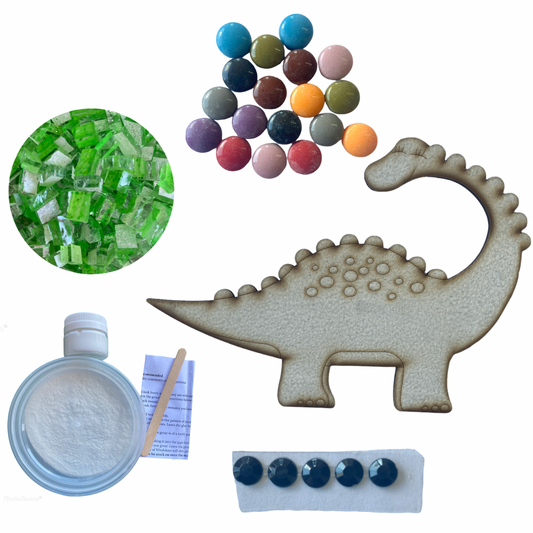 Single - Mosaic Craft Kit with Magnet - Green Brontosaurus (Medium)