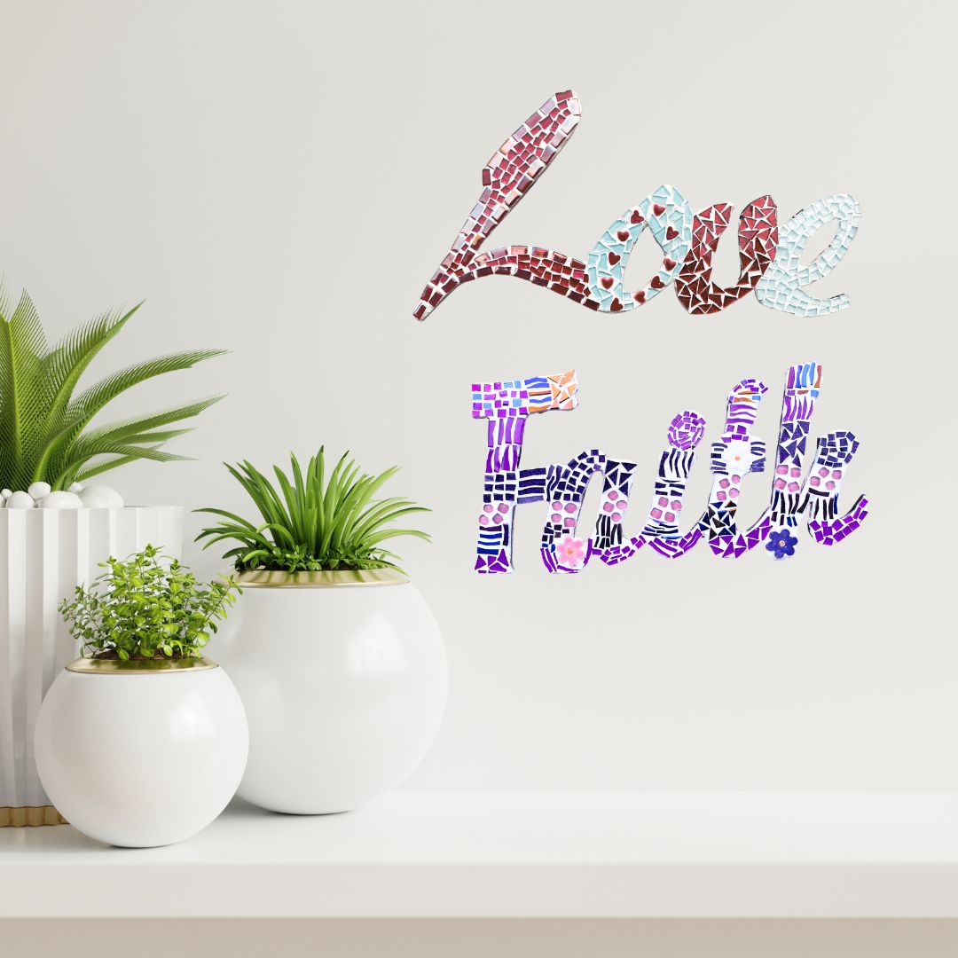Mosaic Craft Kit for Adults - Faith (Large)