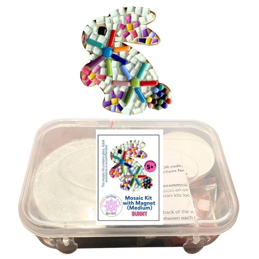 Single - Mosaic Craft Kit with Magnet - Floral Bunny (Medium)