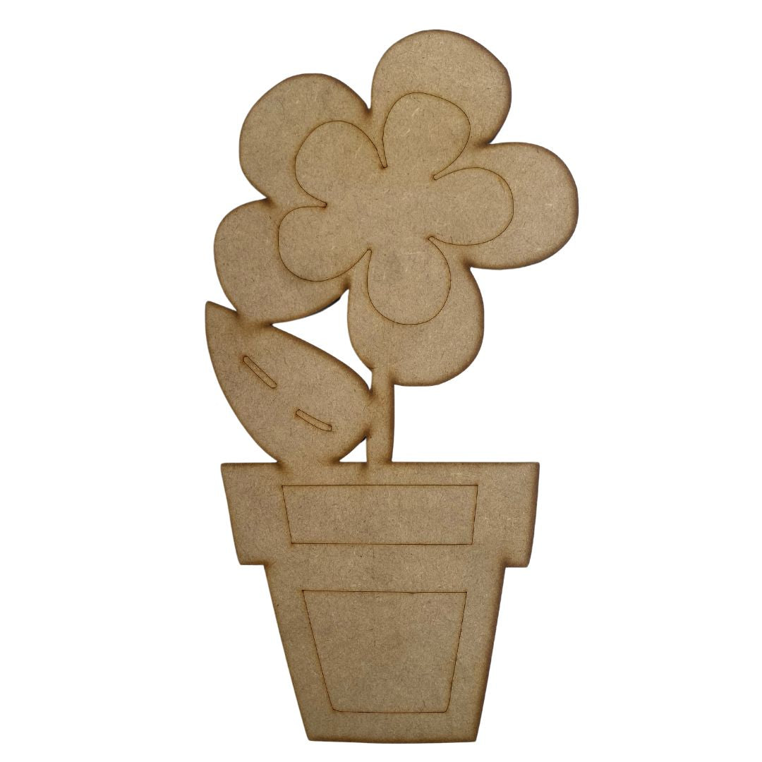 Wooden Shape Flower in a Pot( for crafting)