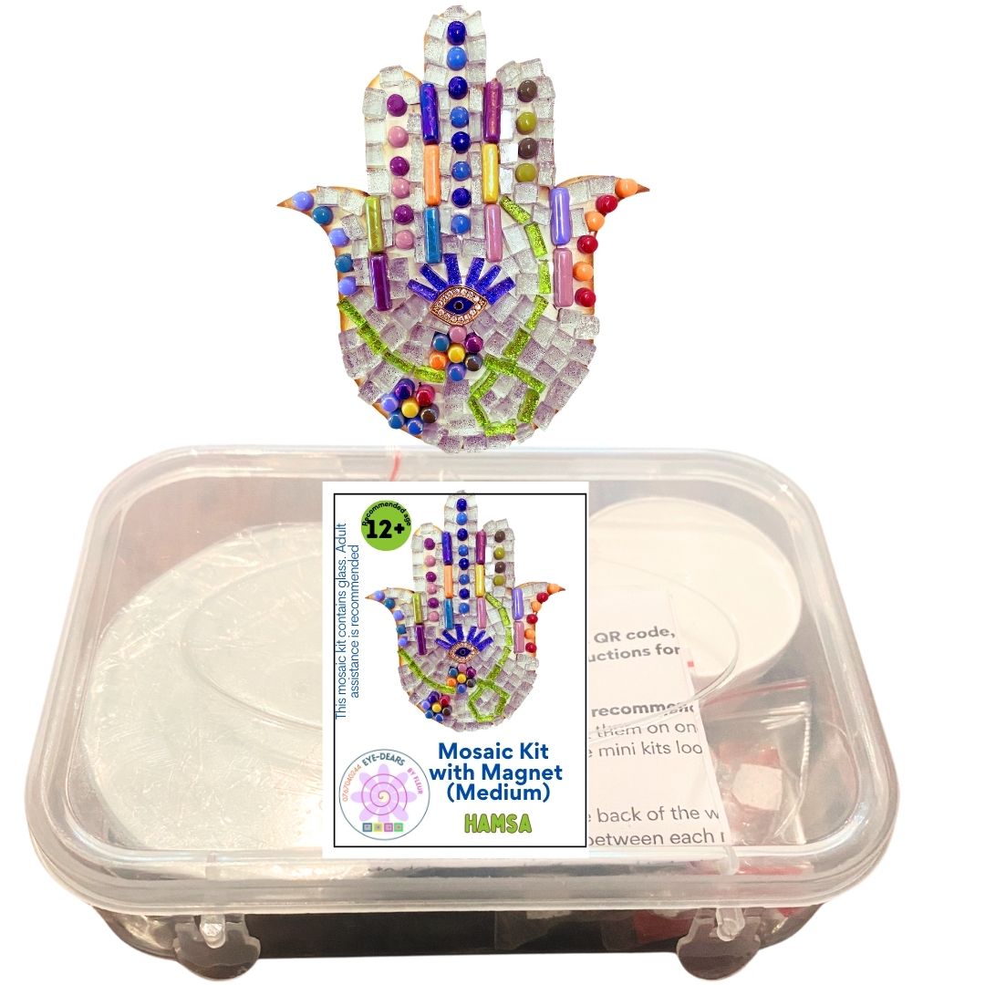 Mosaic Craft Kit with Magnet - Hamsa (age 12+)