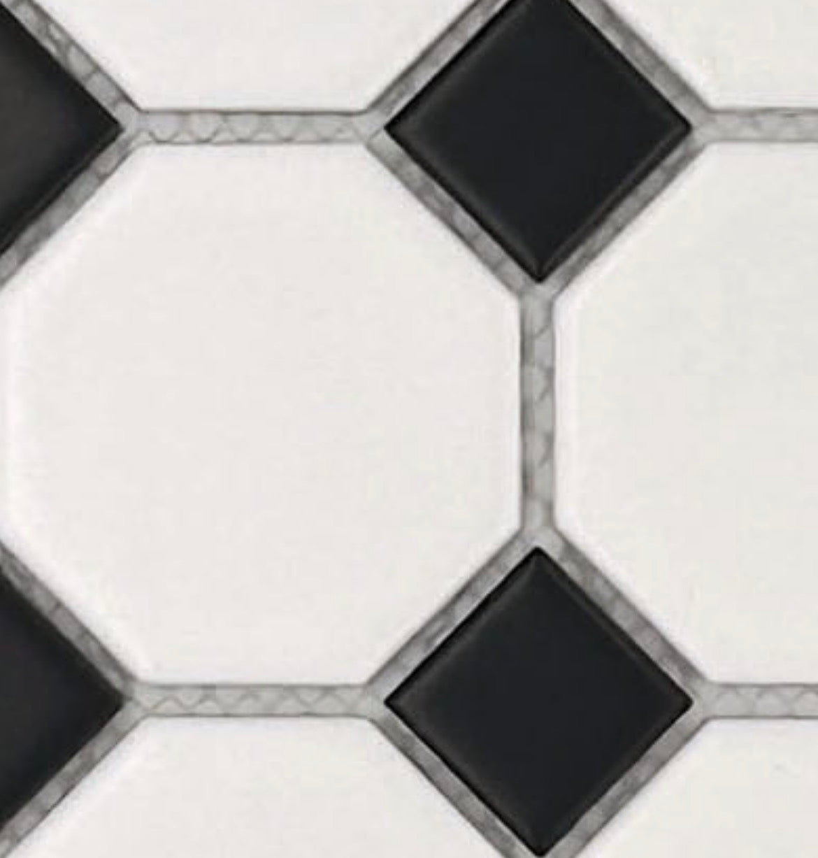 Decor Tiles - Porcelain Victorian Matt Black & White