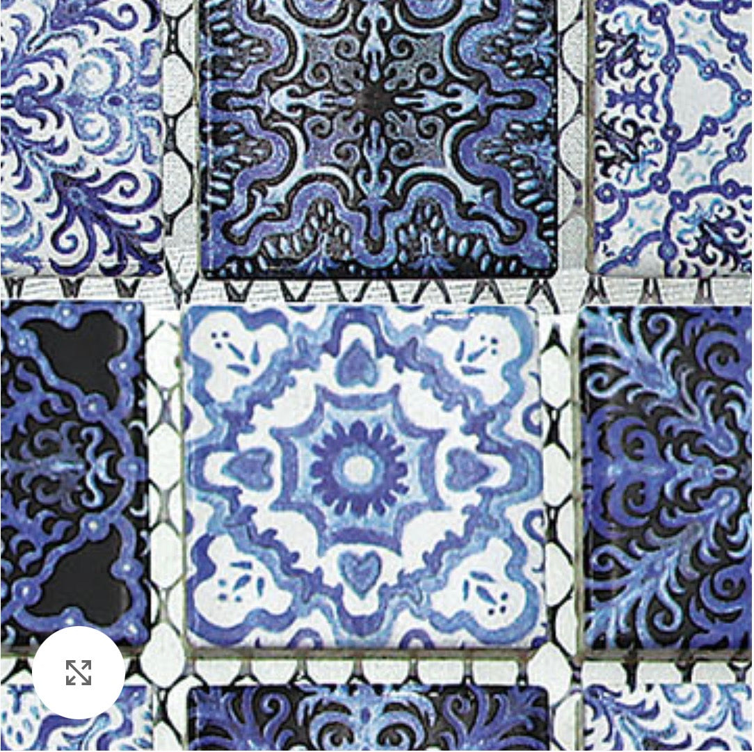 Decor Tiles - Porcelain Moroccan Blue & White