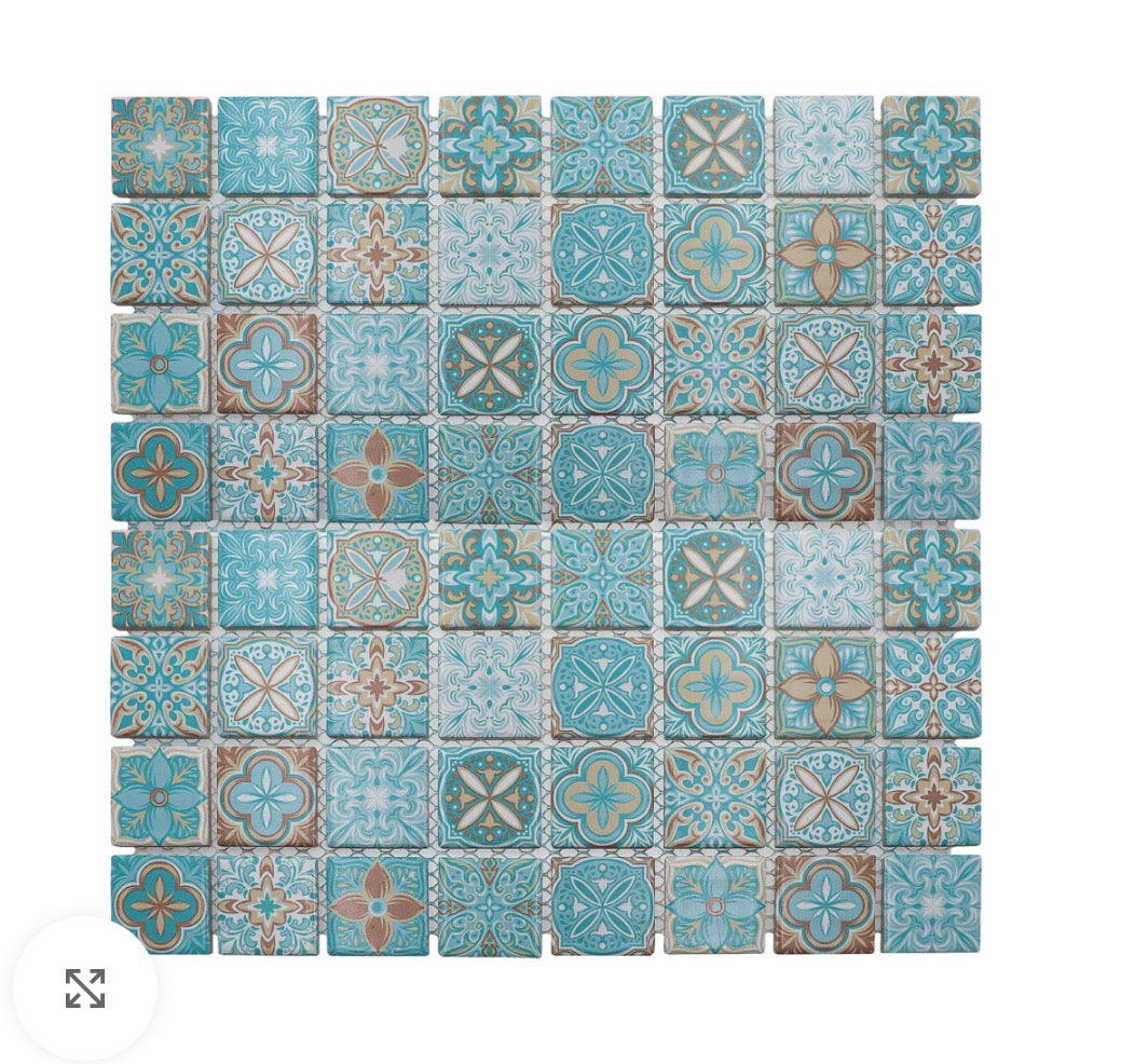 Decor Tiles - Porcelain Moroccan Turquoise