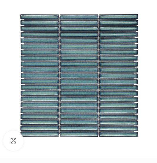 Decor Tiles - Porcelain Mini Strips Teal