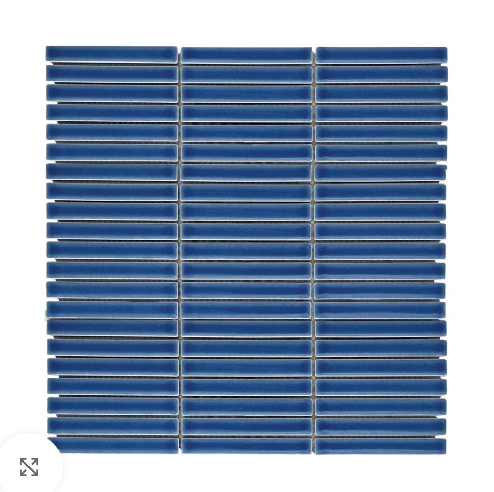 Decor Tiles - Porcelain Mini Strips Blue