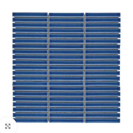 Decor Tiles - Porcelain Mini Strips Blue