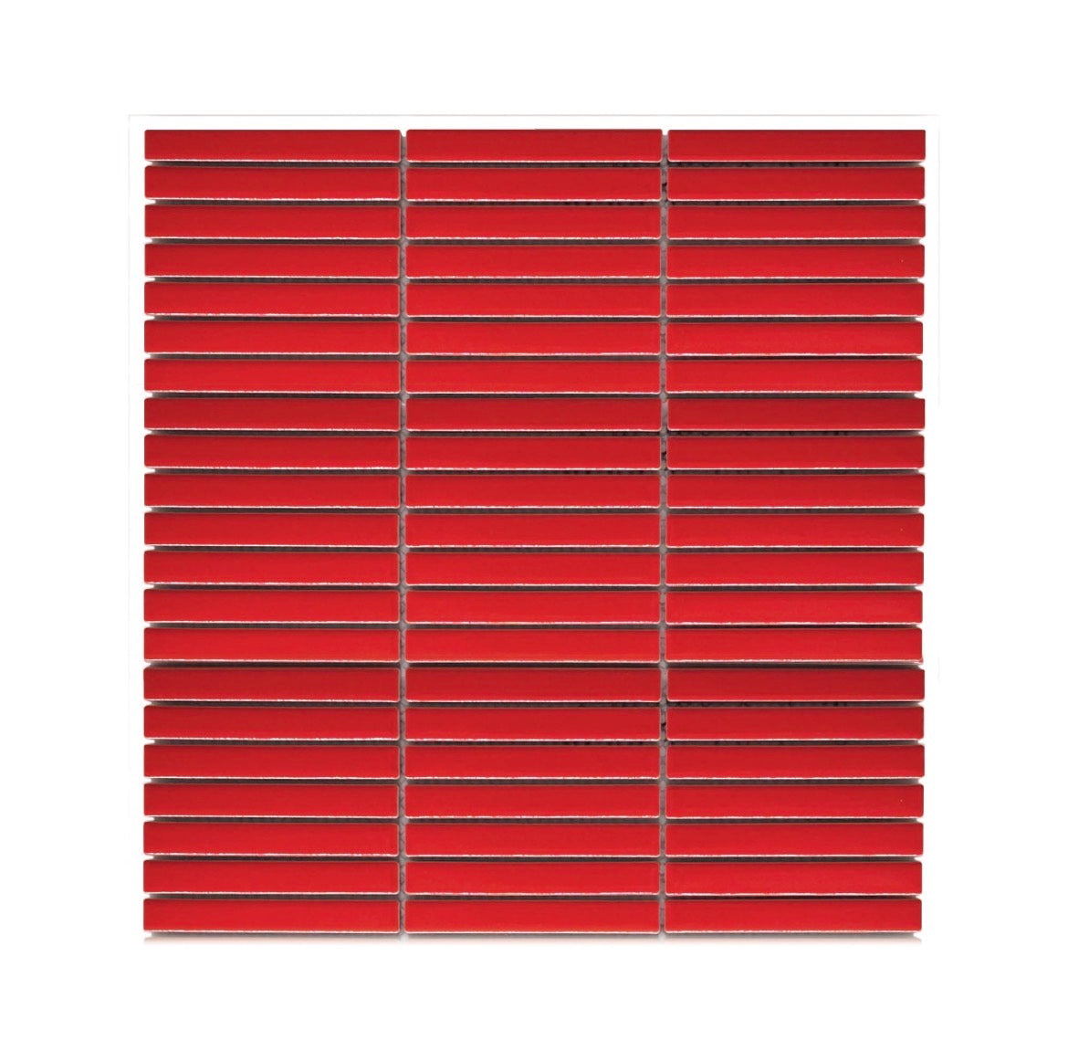Decor Tiles - Porcelain Mini Strips Red