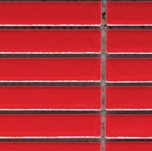 Decor Tiles - Porcelain Mini Strips Red