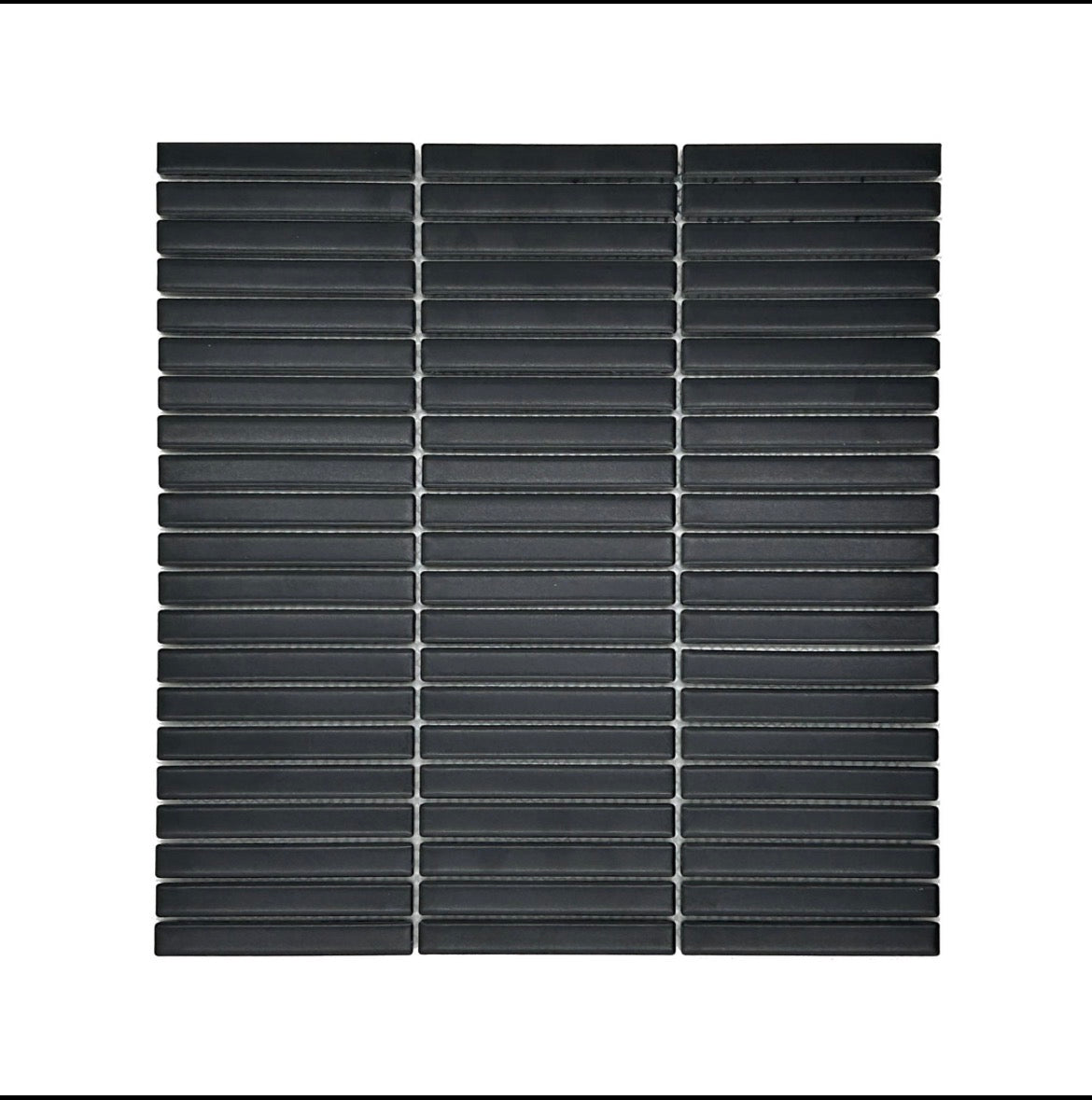 Decor Tiles - Porcelain Mini Strips Matt Black