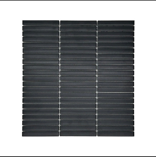 Decor Tiles - Porcelain Mini Strips Matt Black