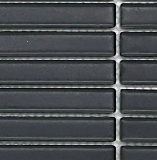 Decor Tiles - Porcelain Mini Strips Matt Black