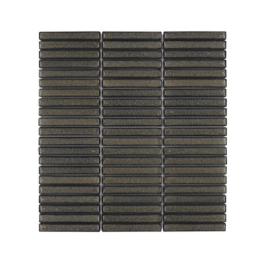 Decor Tiles - Porcelain Mini Strips Charcoal Bronze